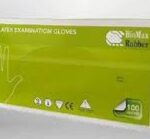 دستکش لاتکس کم پودر بیومکس سایز لارج Lبسته‌ ۱۰۰عددی